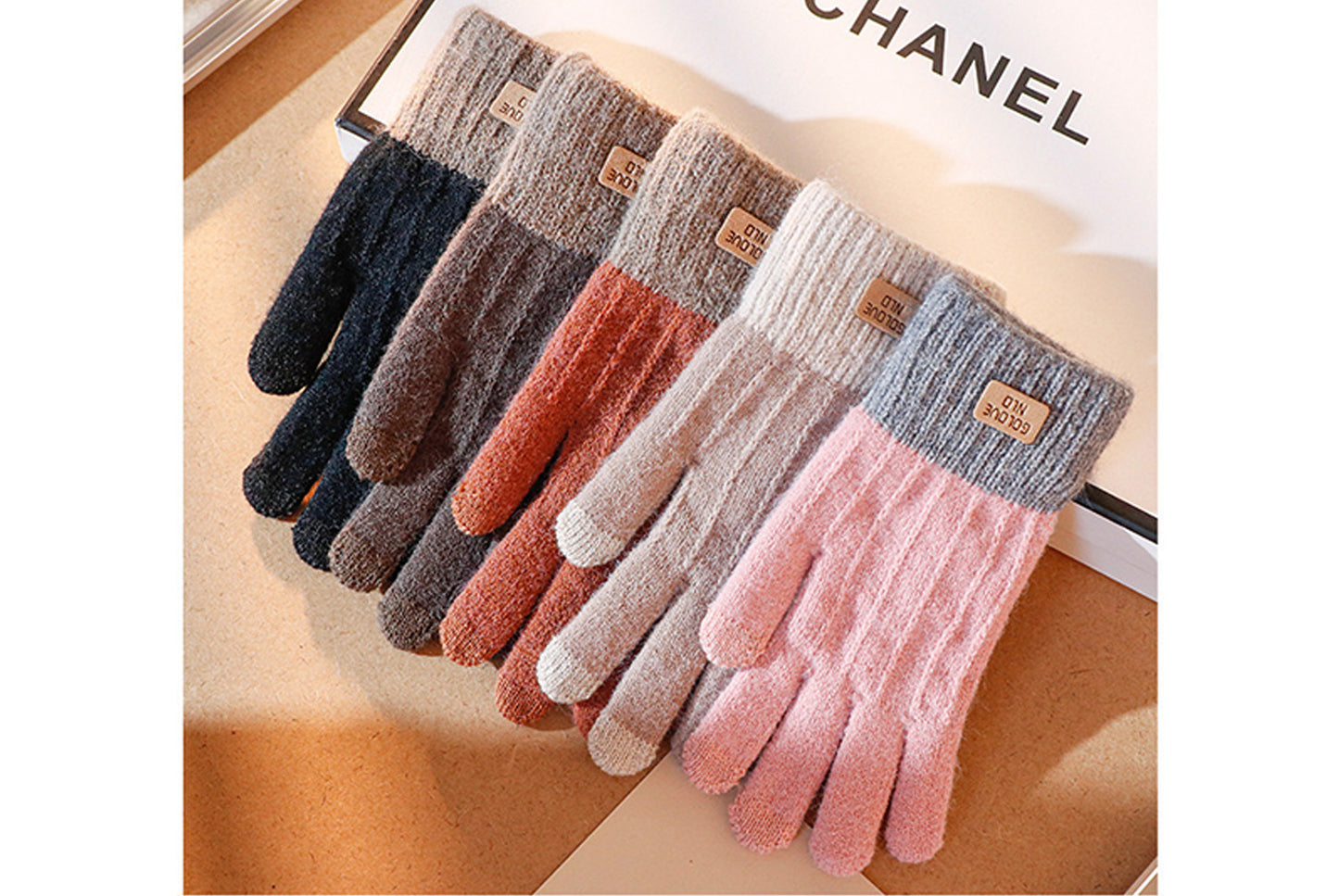 Thickened Alpaca Wool Touchscreen Gloves for Autumn/Winter