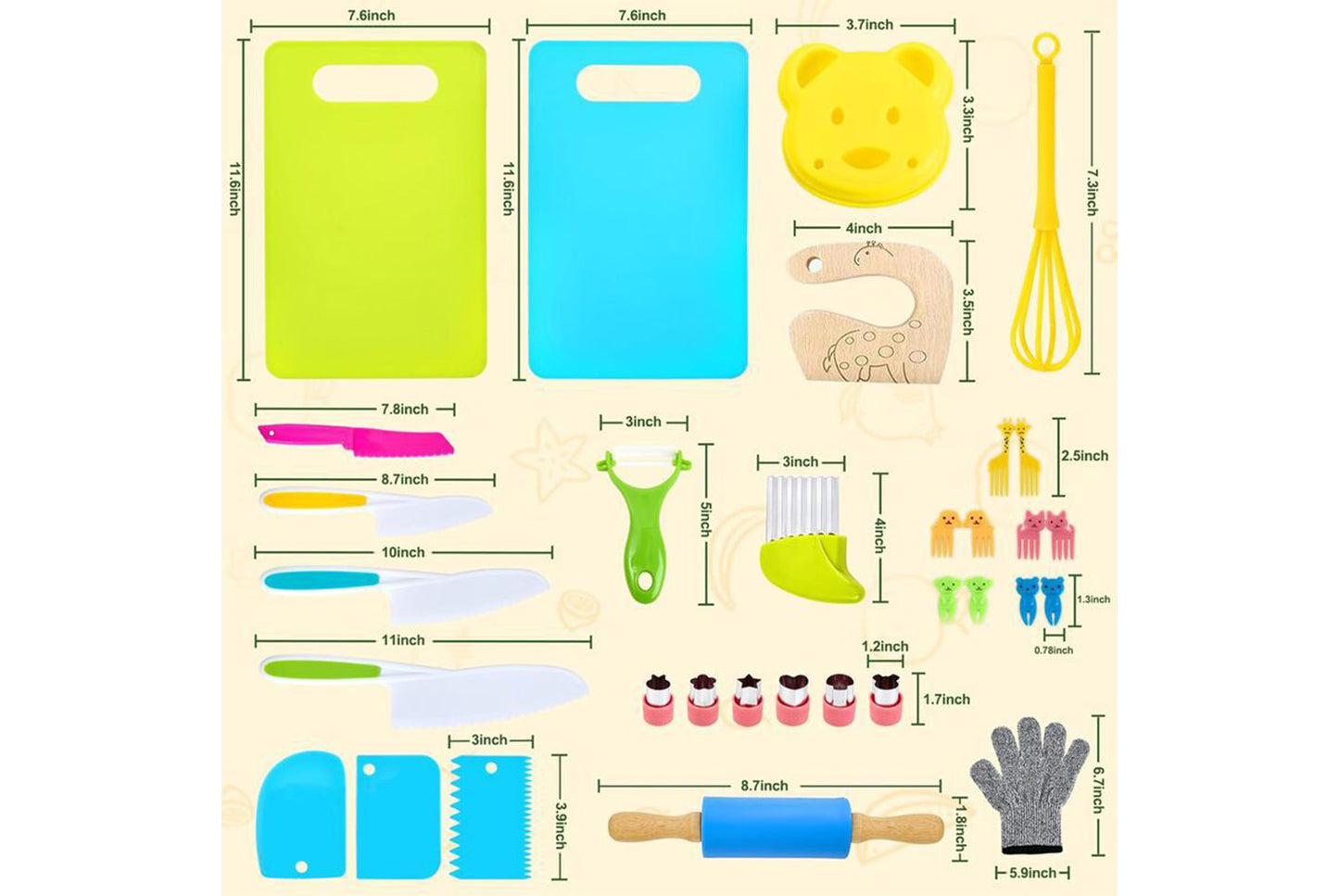 **48-Piece Children's Kitchen Tool Set - Safe Fruit Cutting Toy**