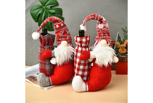 Christmas Faceless Doll Wine Bottle Holder
