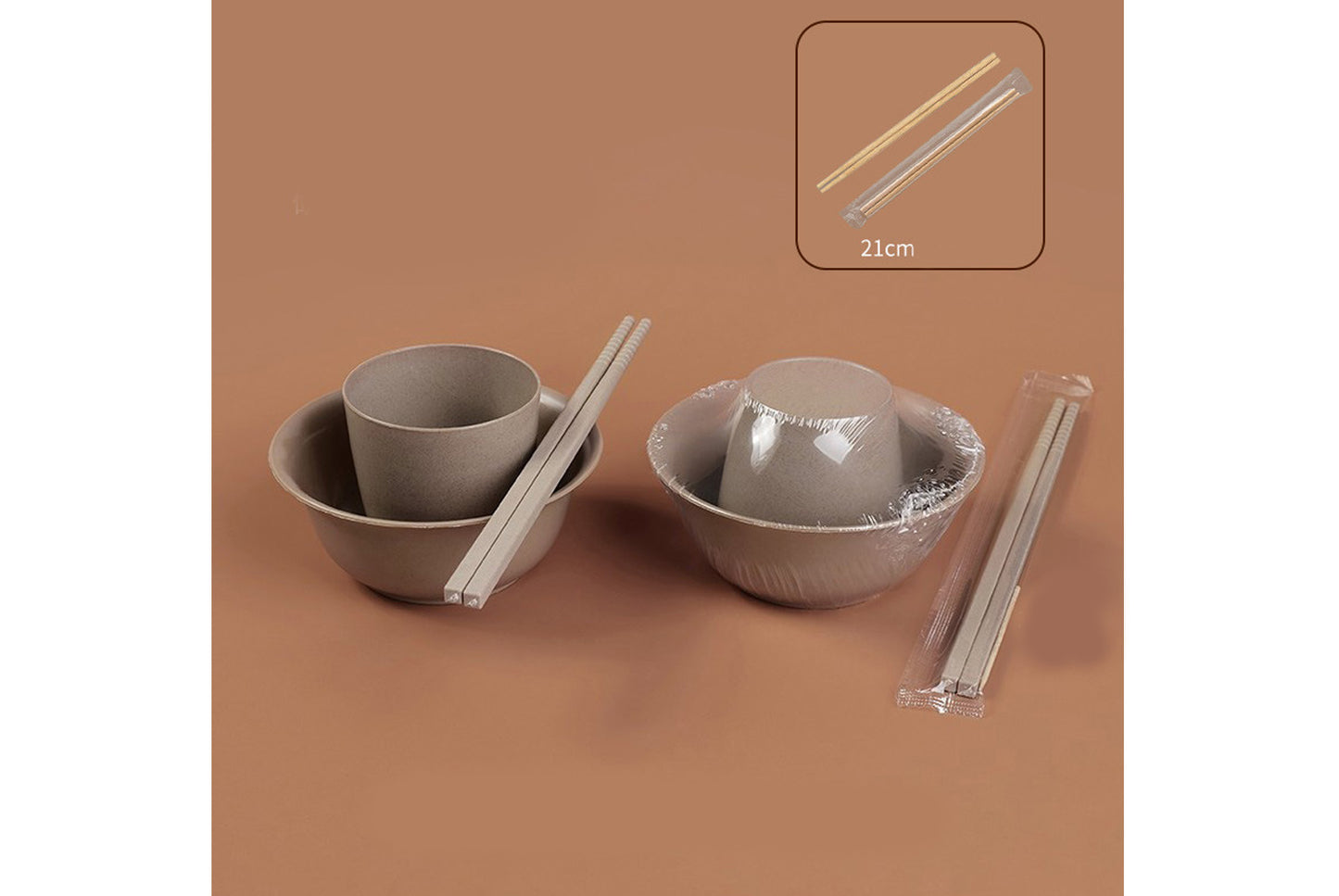 **Eco-friendly Rice Husk Dinnerware Set (Multiple Sizes Available)**