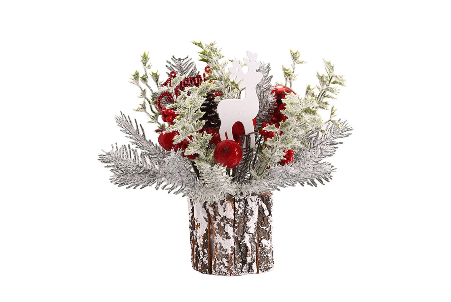 30cm Flocked Pine Cone Simulated Christmas Tree
