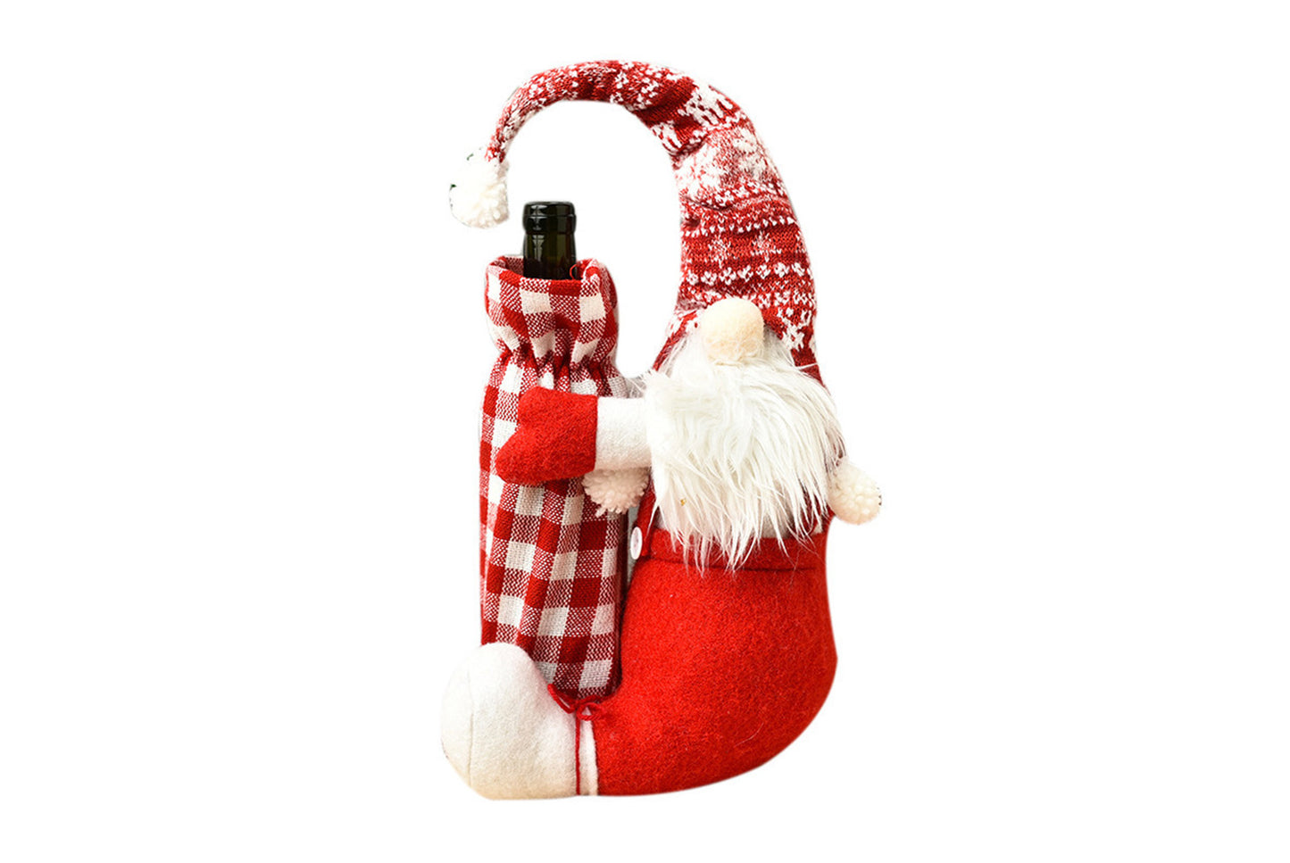 Christmas Faceless Doll Wine Bottle Holder
