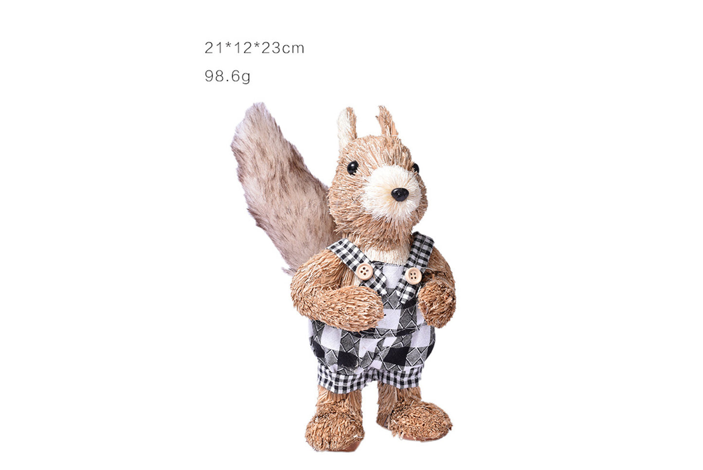 Cute Natural Cattail Squirrel Doll