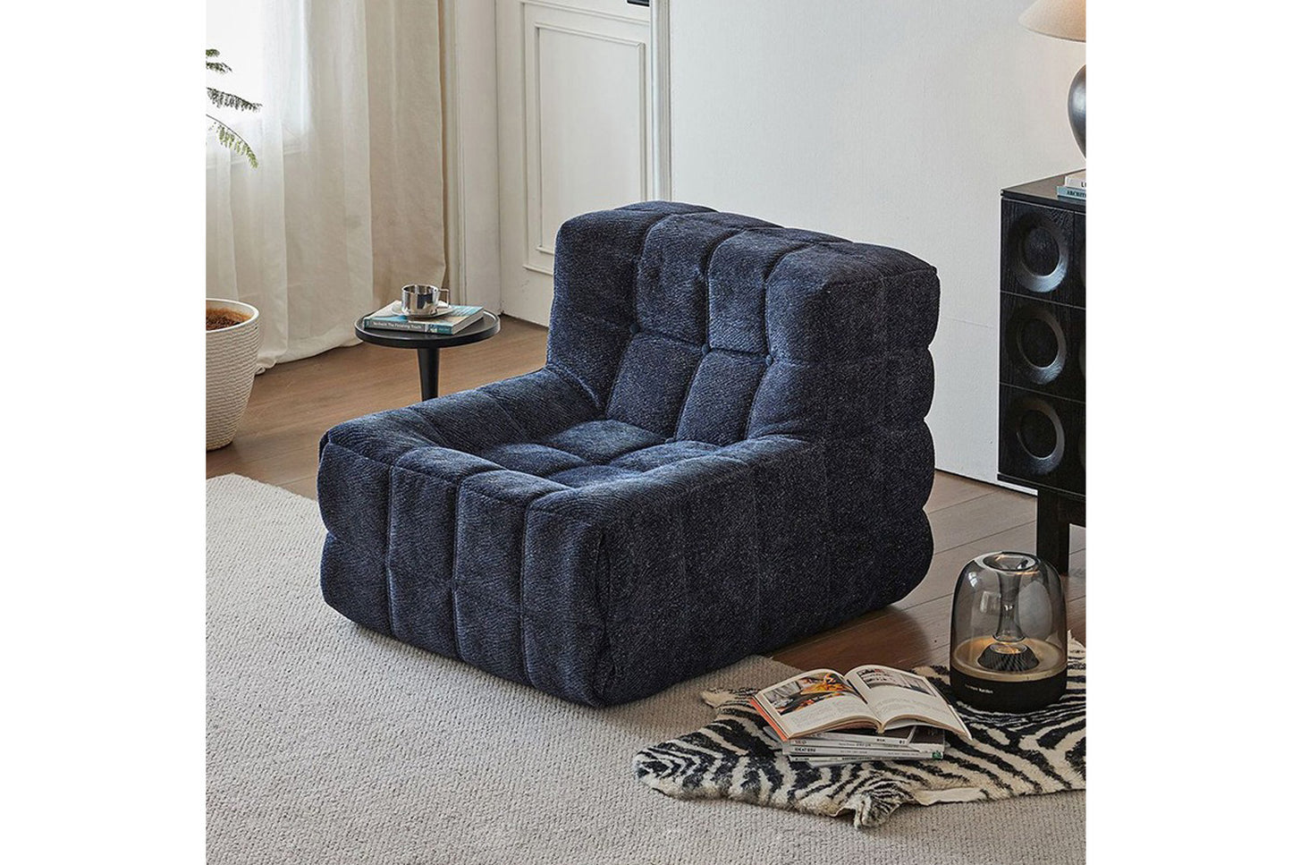 **Waffle Beanbag Chair (Single Reclining/Sleeping Chair)**