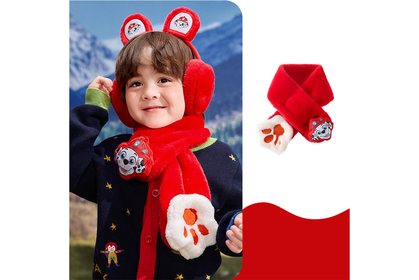**Children's Warm Scarf and Earmuff **