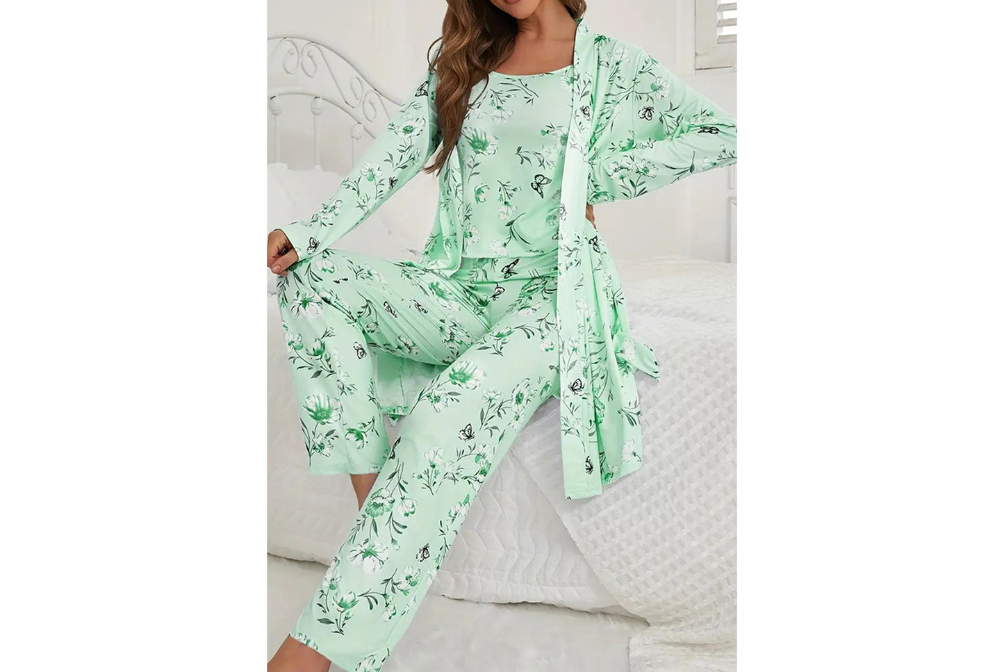 **Women's Three-Piece Pajama Set**