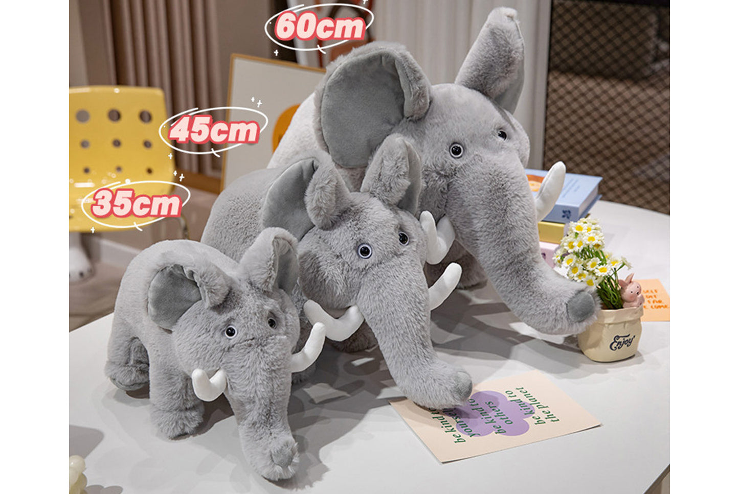 **Realistic Elephant Plush | Child's Comforting Birthday Gift**