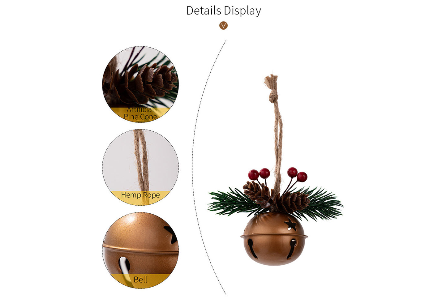 **Christmas Colorful Bell Pendant Decoration**