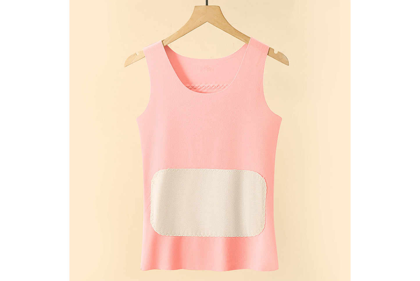 **Couple Large Patch Seamless Warm Vest Set**