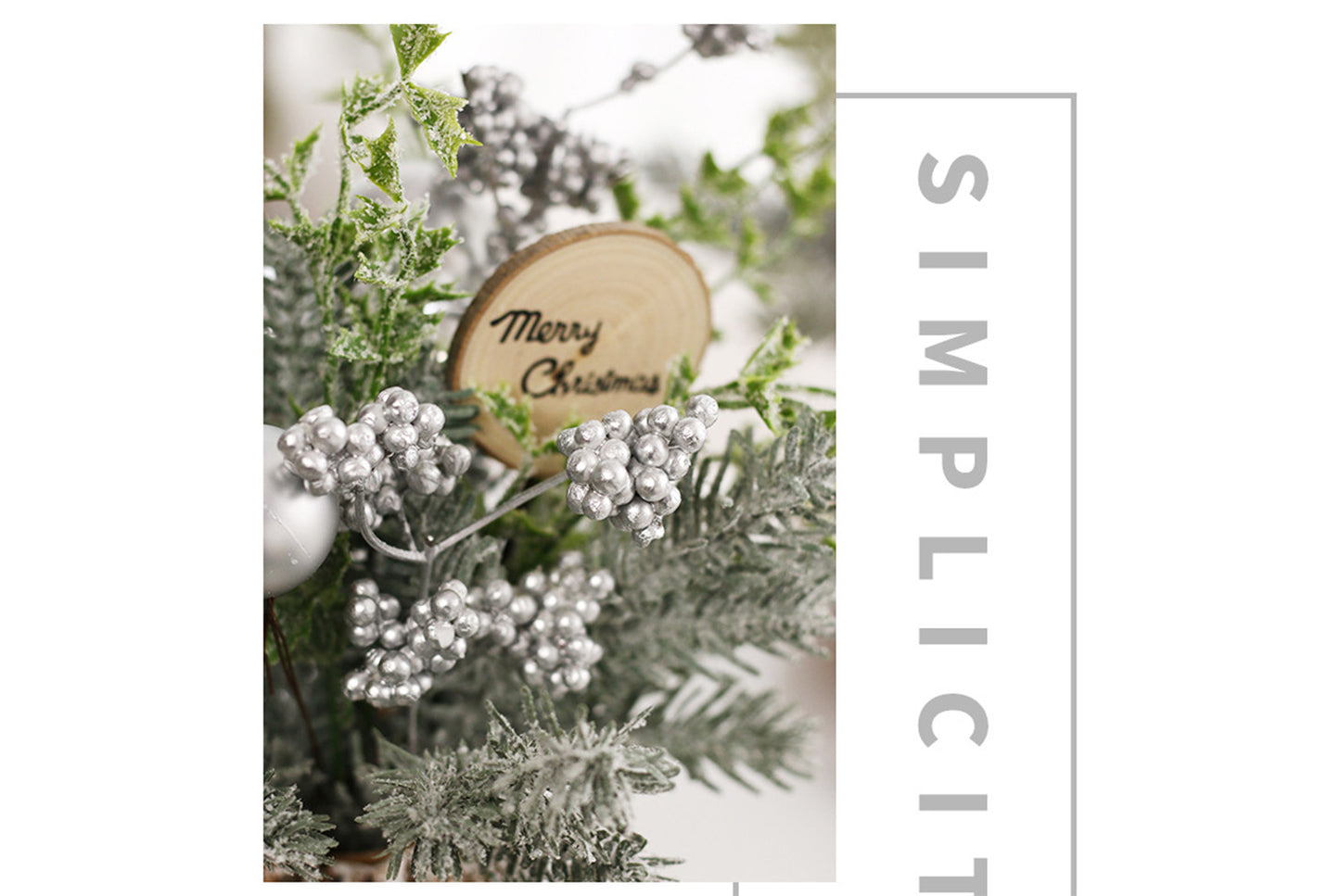 30cm Flocked Pine Cone Simulated Christmas Tree