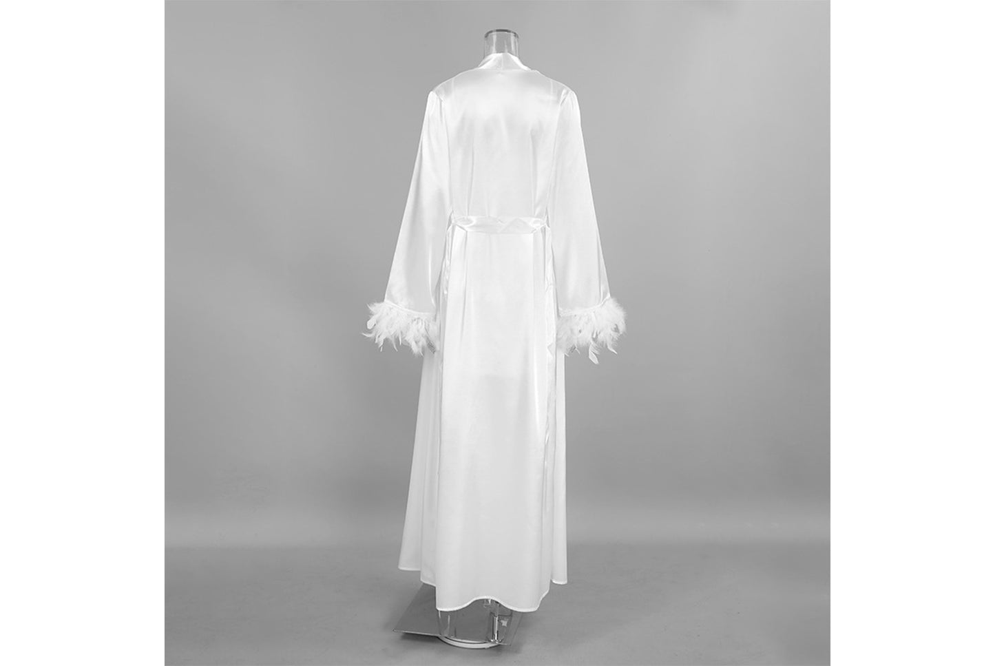 **Sexy Strappy Satin Nightdress Two-Piece Set**