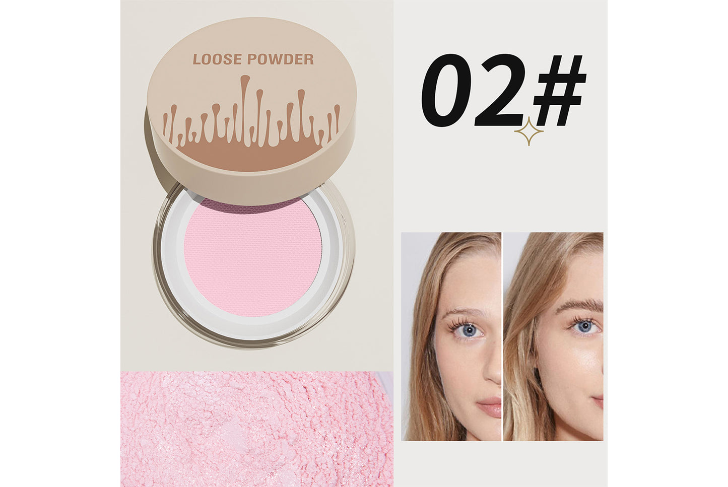 **Natural Concealing &amp; Oil-Control Setting Powder (5-Color Set)**