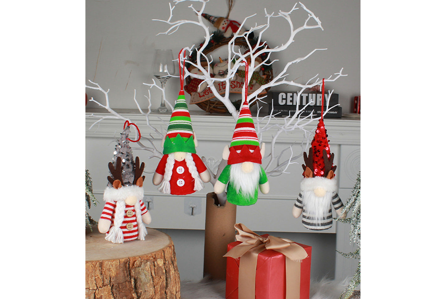 Faceless Old Man Deer Antler Doll Ornament