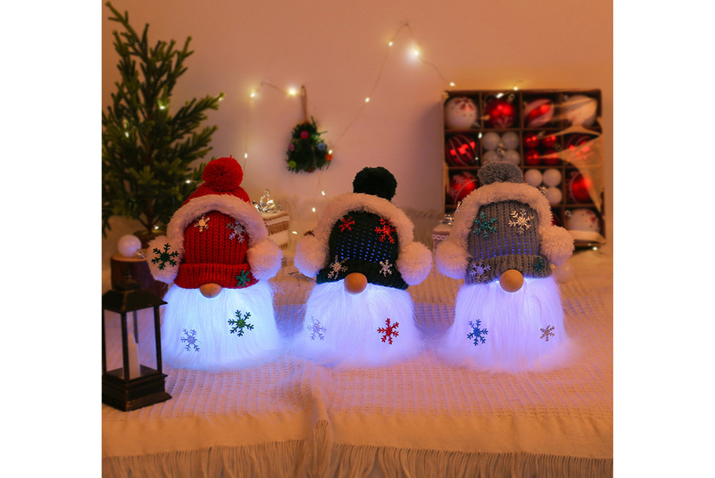 Children's Christmas Gift - Light-Up Musical Knitted Hat Doll