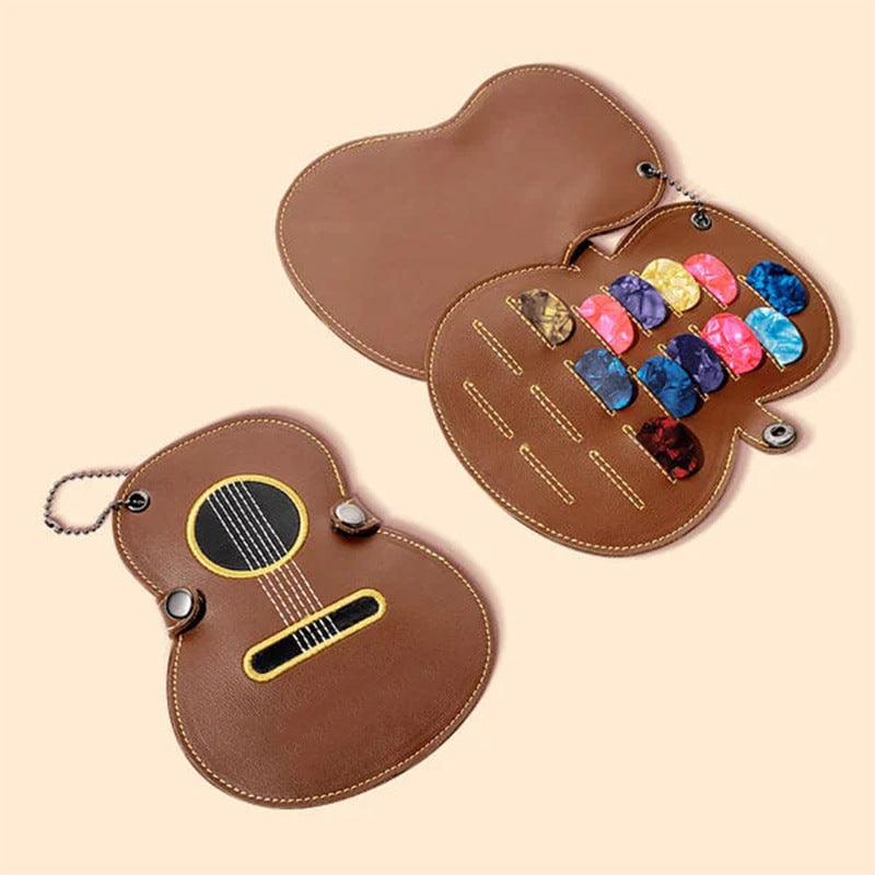 Leather Embroidered Pick Bag