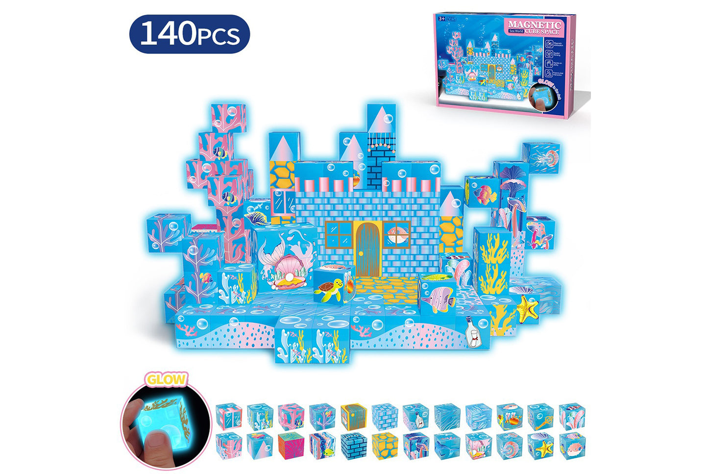 Glow-in-the-Dark Magnetic Blocks