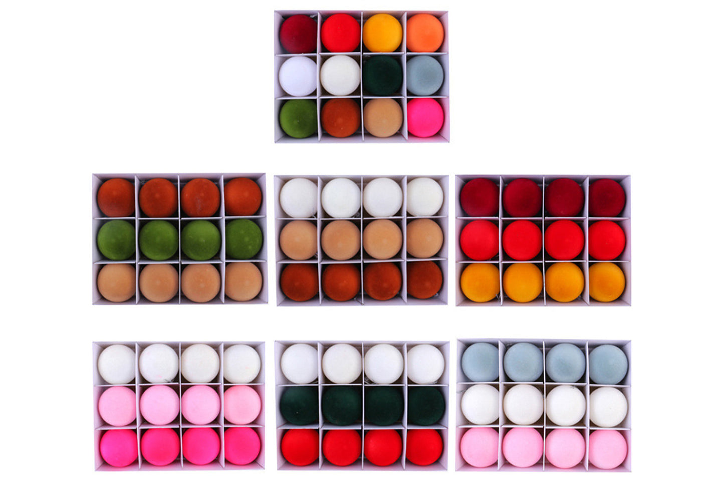 Colorful Flocked Christmas Ball Ornaments