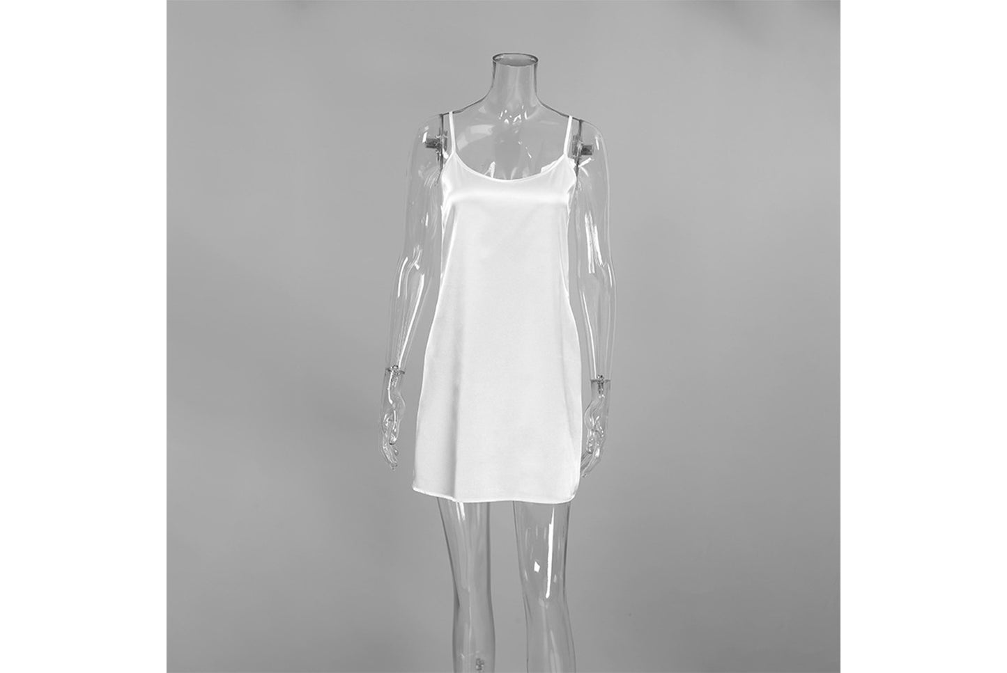 **Sexy Strappy Satin Nightdress Two-Piece Set**