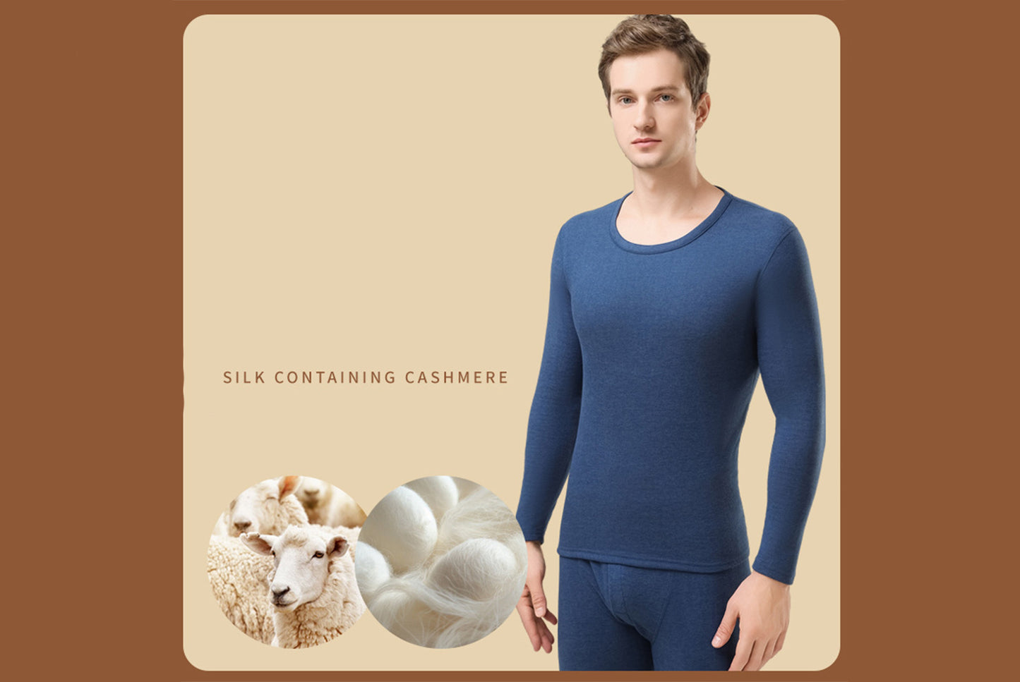 **Cashmere and Silk Warm Autumn Jacket and Long Pants Set (Unisex)**