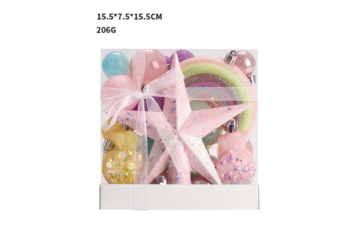 40 Macaron-Colored Christmas Ball Set