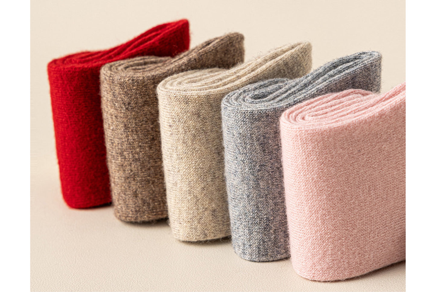 **Thickened Cashmere Mid-Calf Socks**