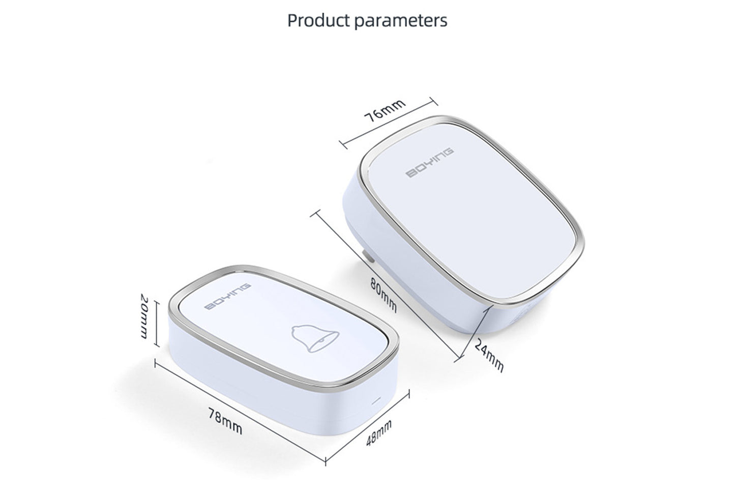 Wireless Remote Control Digital Music Doorbell (UK Plug)
