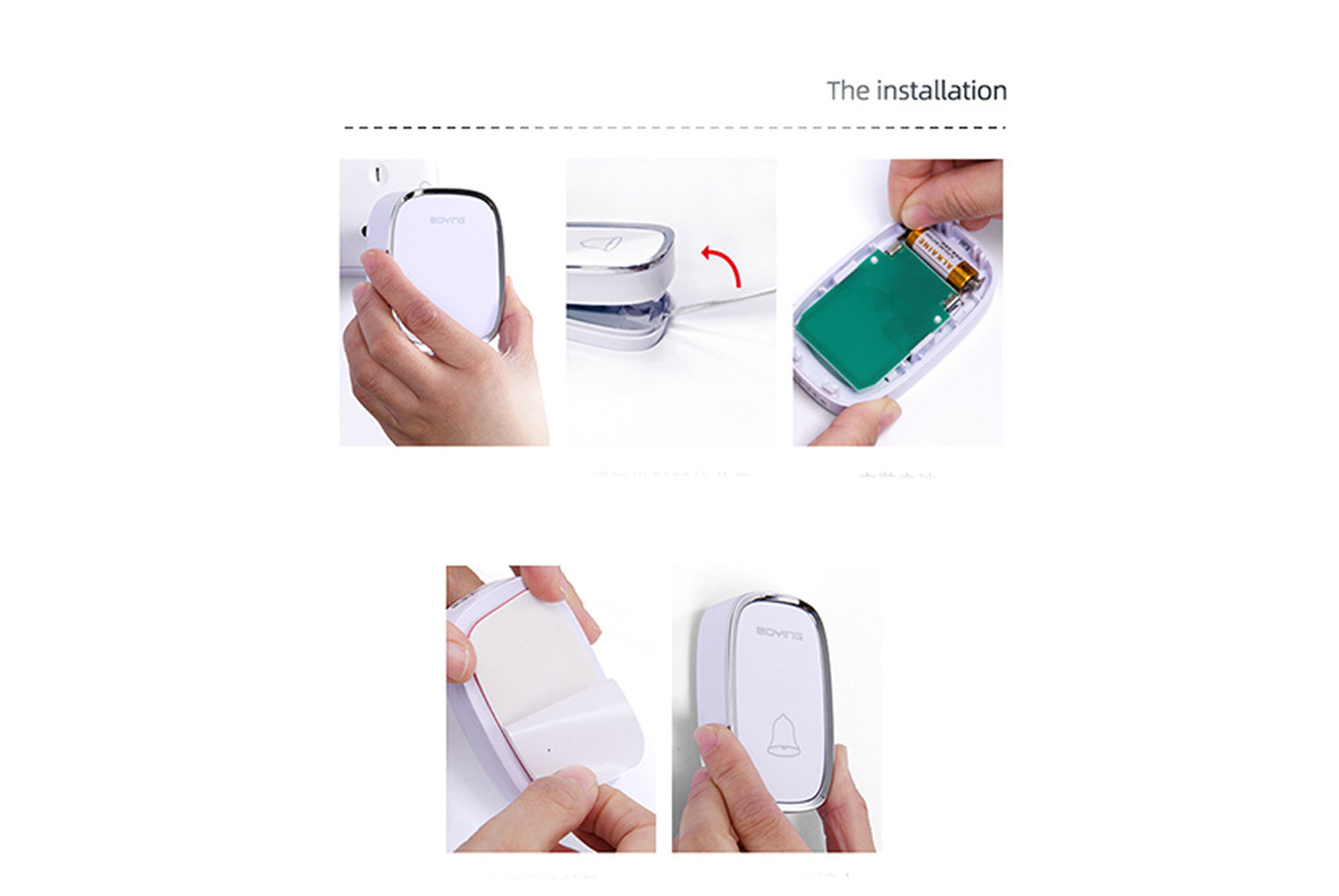 Wireless Remote Control Digital Music Doorbell (UK Plug)