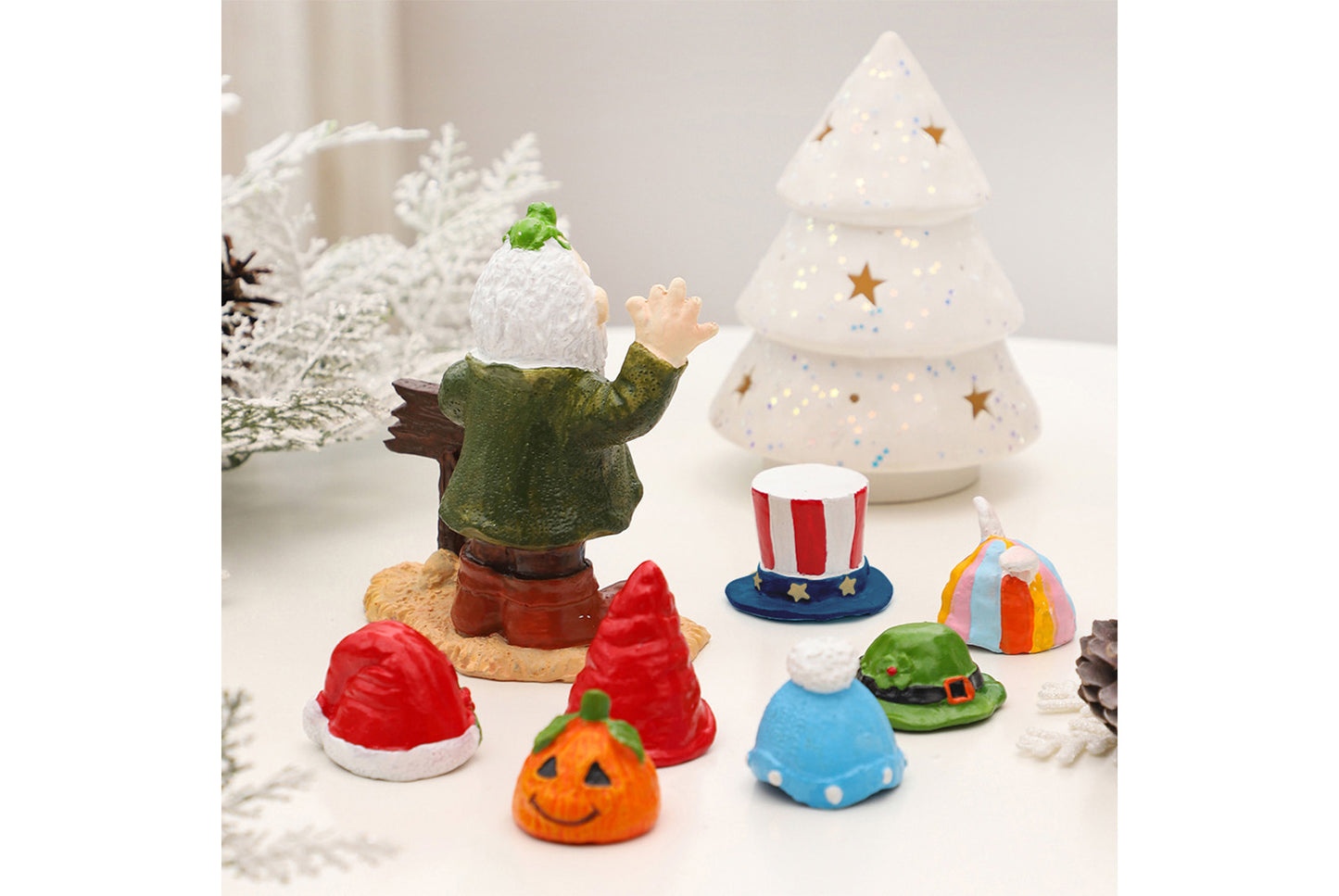 DIY Christmas Garden Elf Gnome Resin Ornament