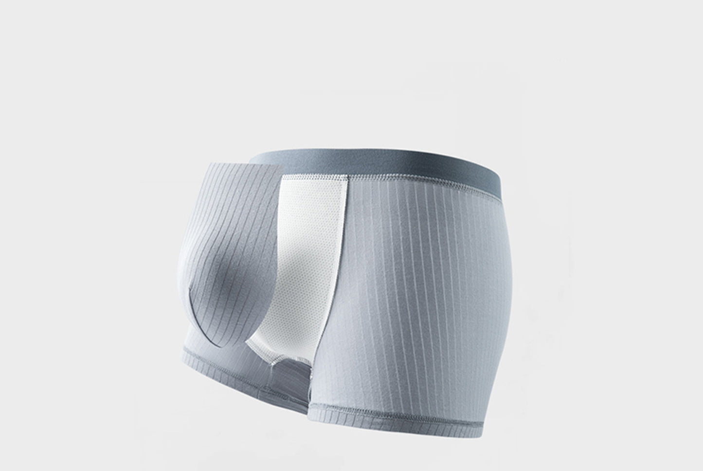 **Men's 7A Antibacterial Pure Cotton Boxer Briefs - Mid-Rise Breathable Large Size**