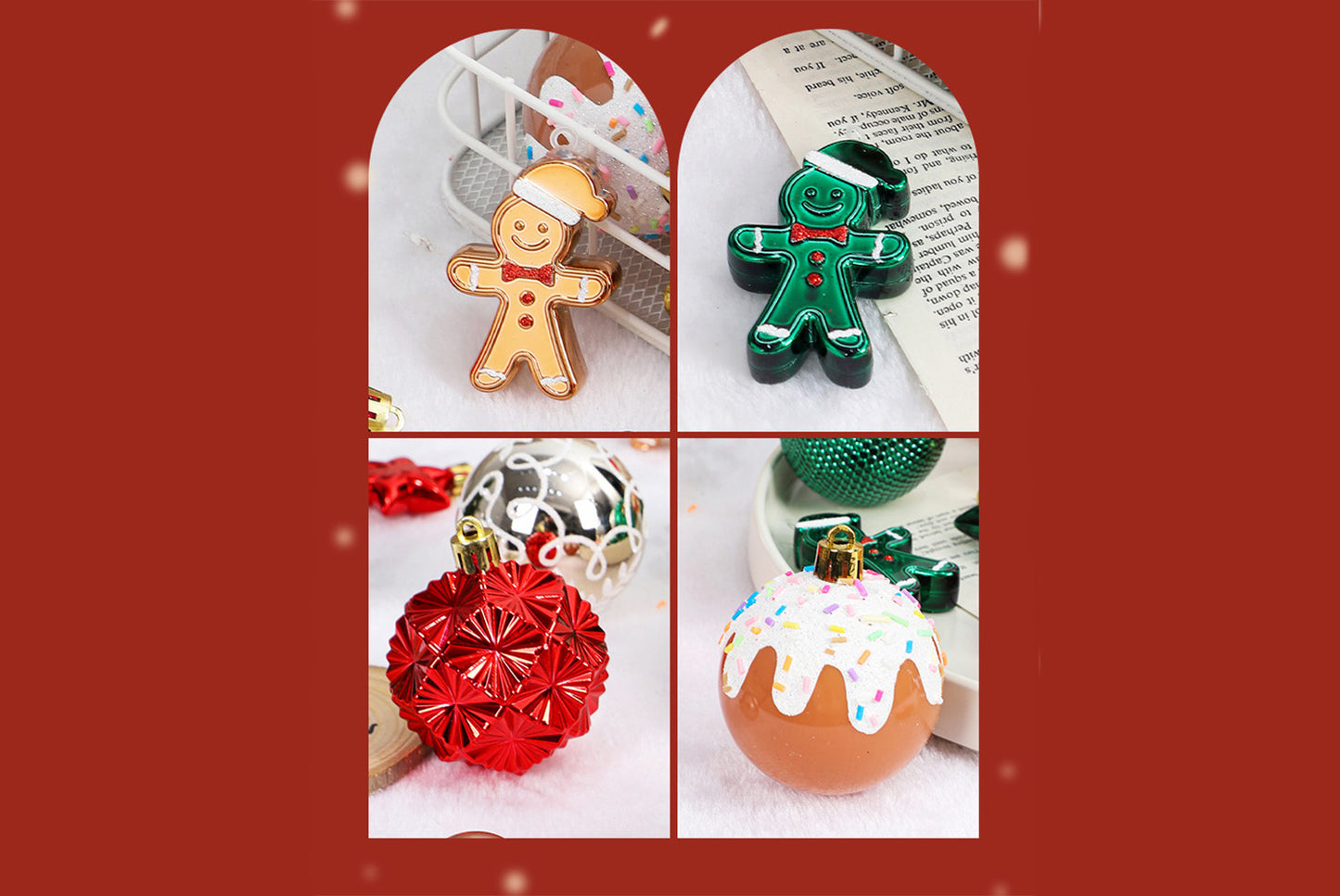 42 Exquisitely Painted Christmas Ball Set