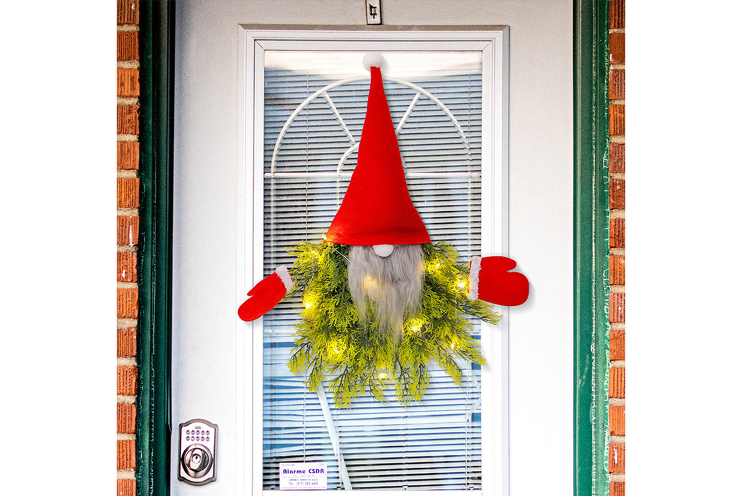 Luminous Faceless Old Man Christmas Wreath