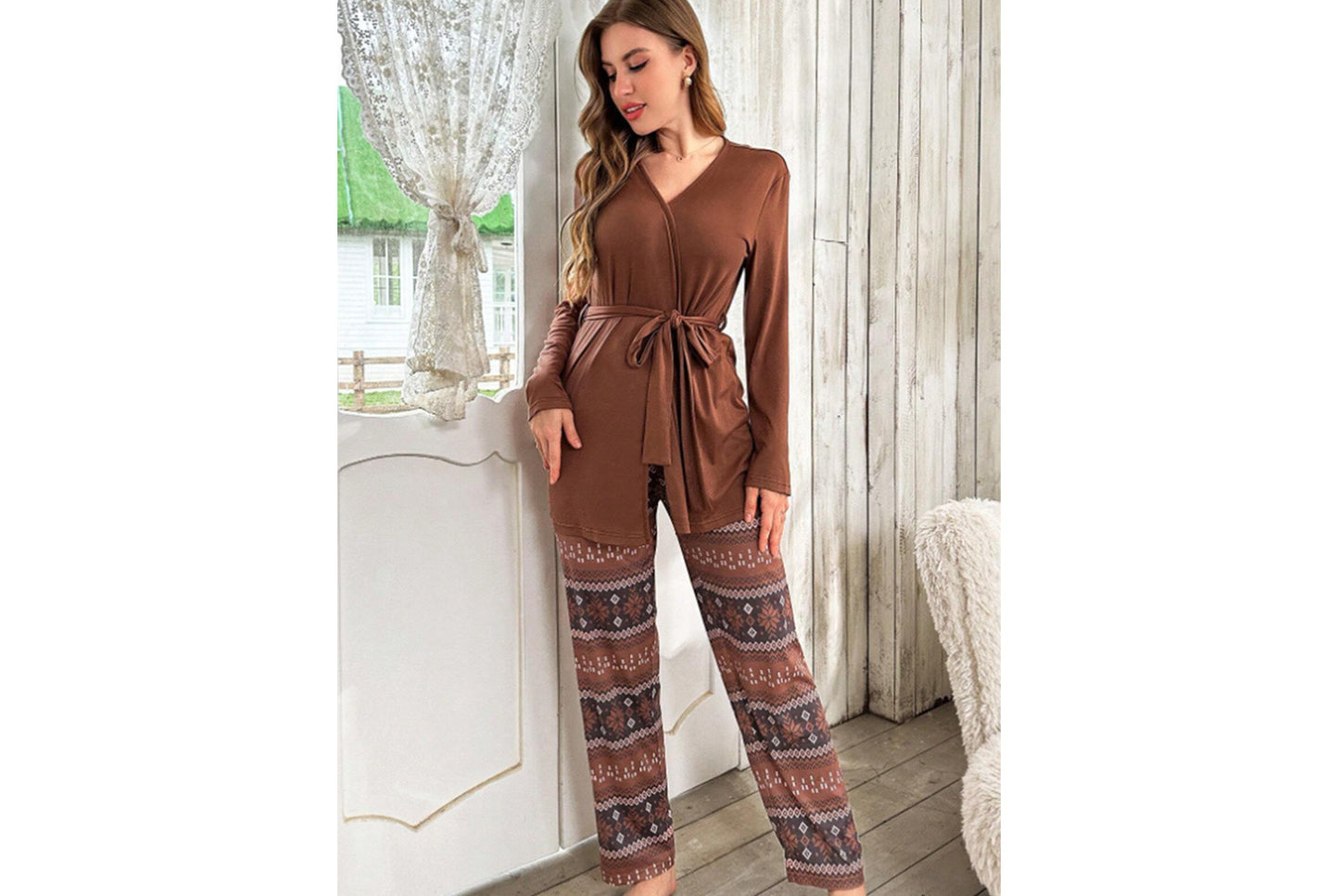 **Women's Three-Piece Pajama Set**