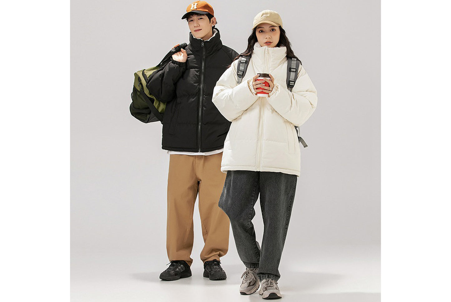 **Men's Winter Hooded Cotton Jacket (8 Colors Available)**