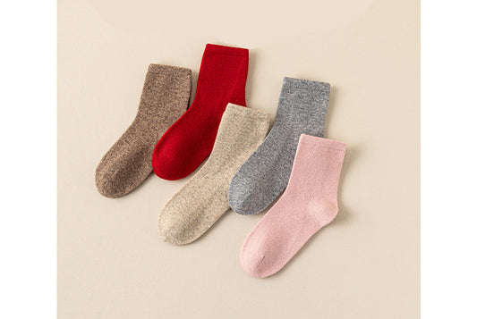 **Thickened Cashmere Mid-Calf Socks**