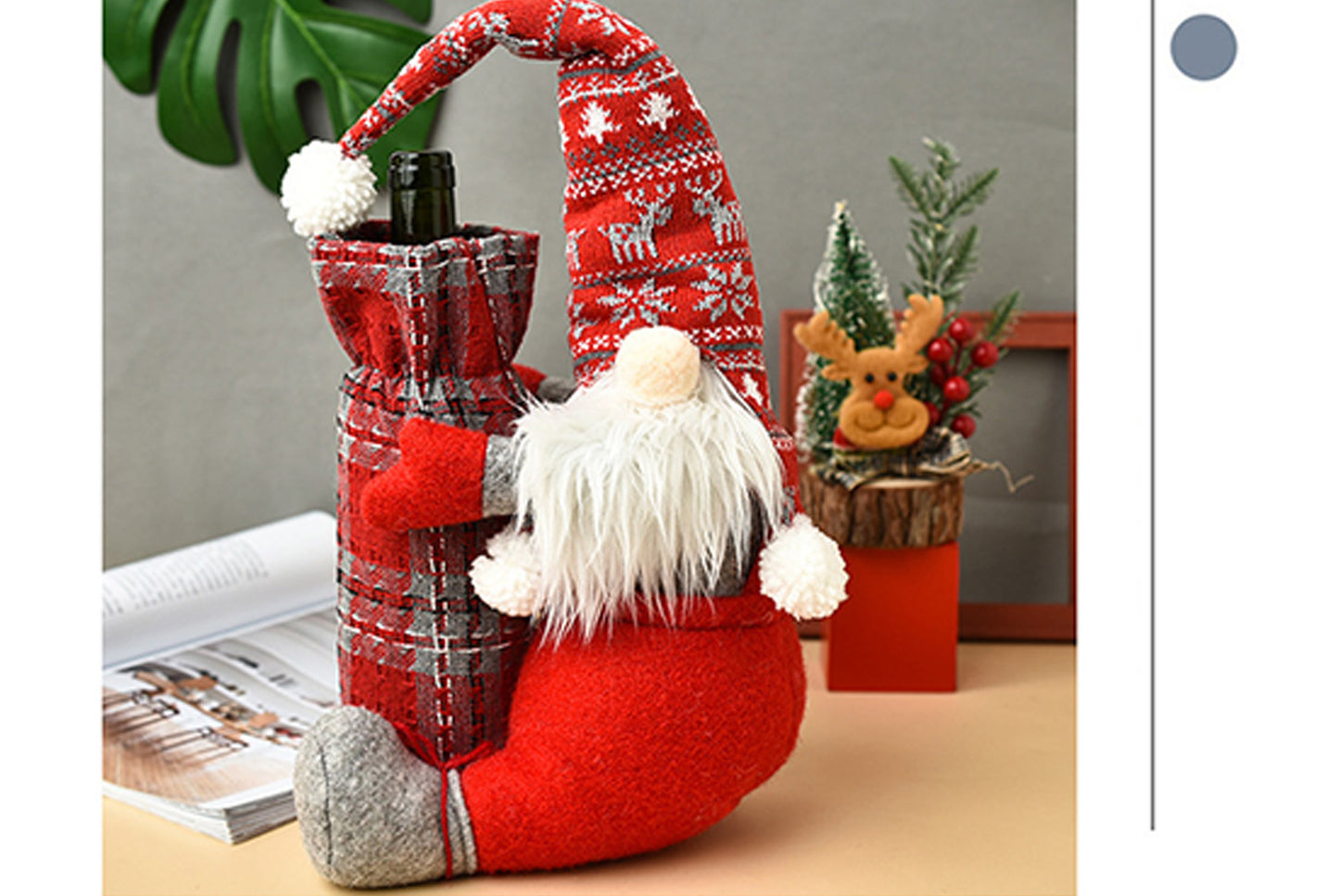 Christmas Faceless Doll Wine Bottle Holder