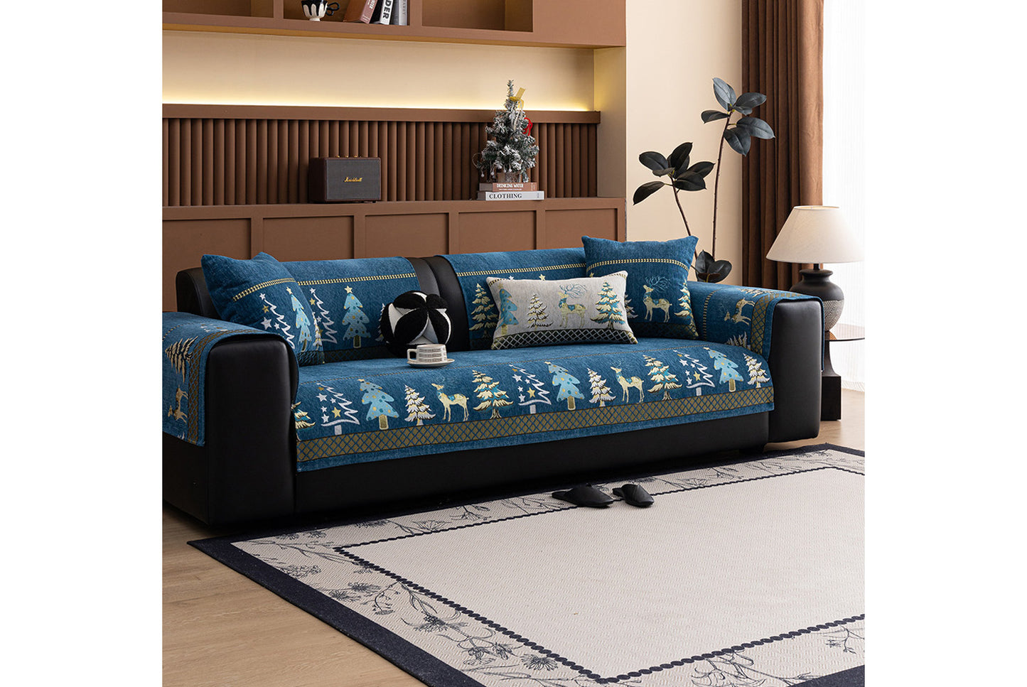 **Autumn/Winter Chenille Anti-Slip Sofa Cushion (Full Cover Sofa Cover)**