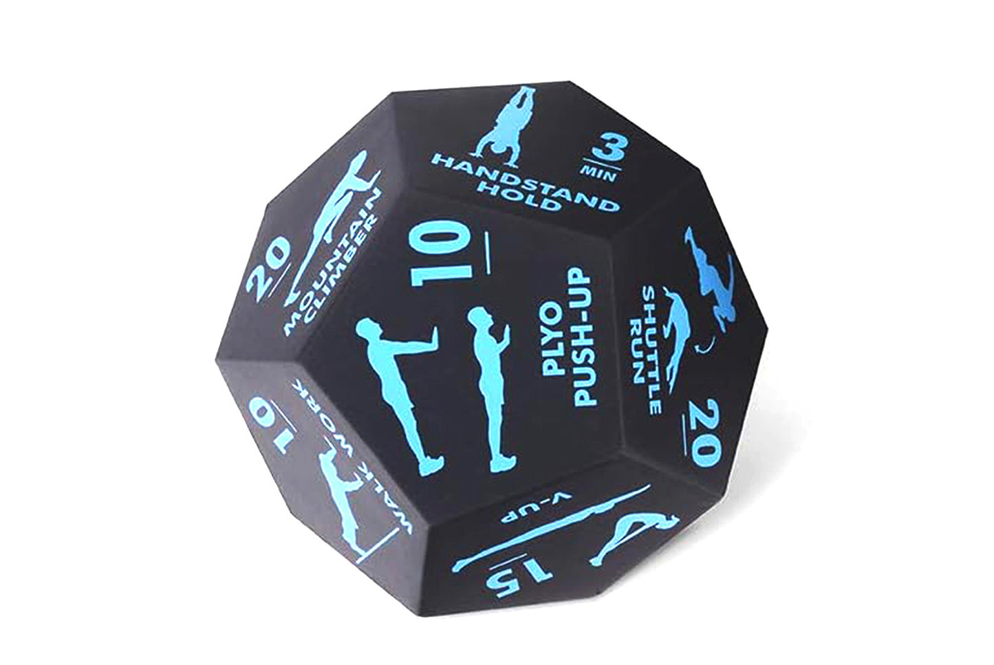 12-Sided Rounded Corner Number Dice for Fitness Games