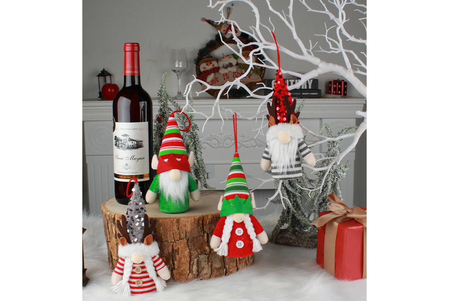 Faceless Old Man Deer Antler Doll Ornament