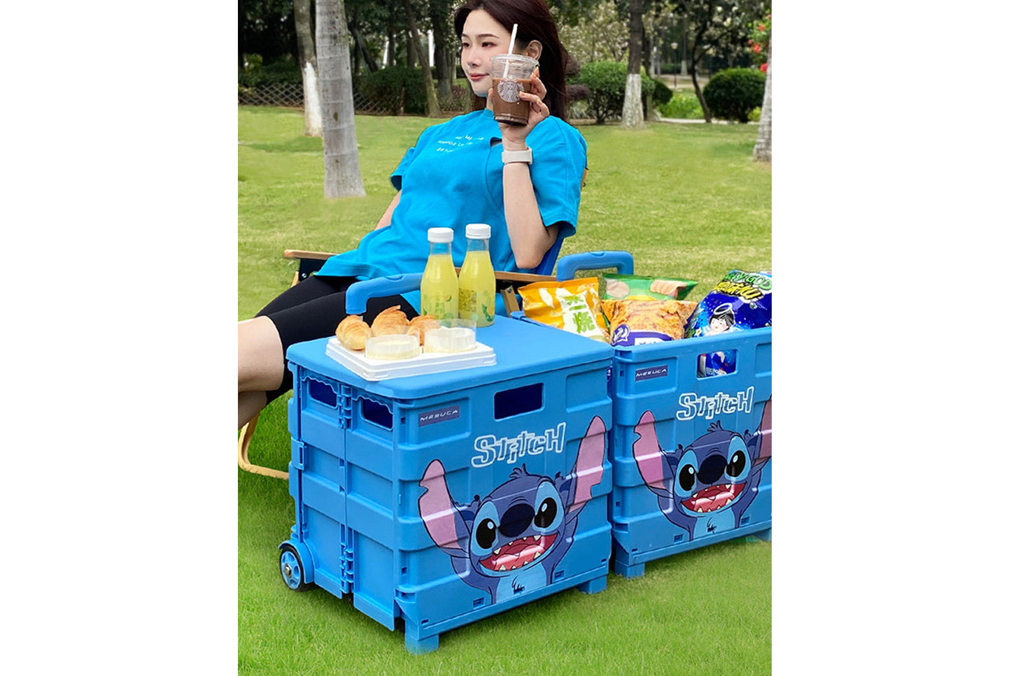 Stitch Folding Trolley Case 45L