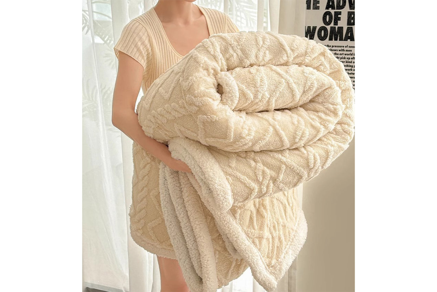 Thickened Winter Sofa Blanket, Nap Blanket