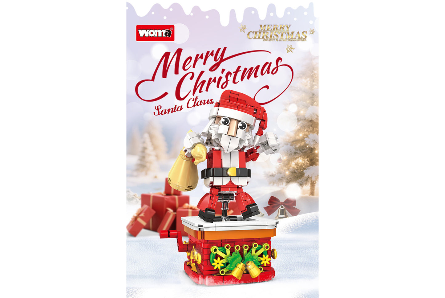 Building Block Santa Claus Ornament