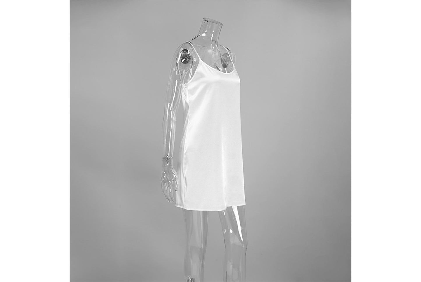 **Sexy Strappy Satin Nightdress Two-Piece Set**