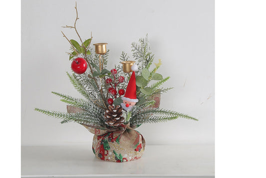 **Christmas Red Fruit Wreath - Creative Desktop Decoration**