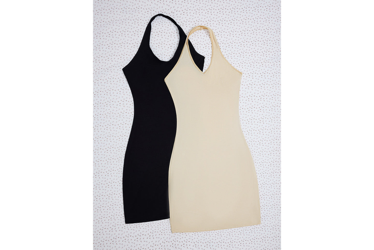 **Solid Color Slimming Dress, Waist-Lifting Slip Dress**