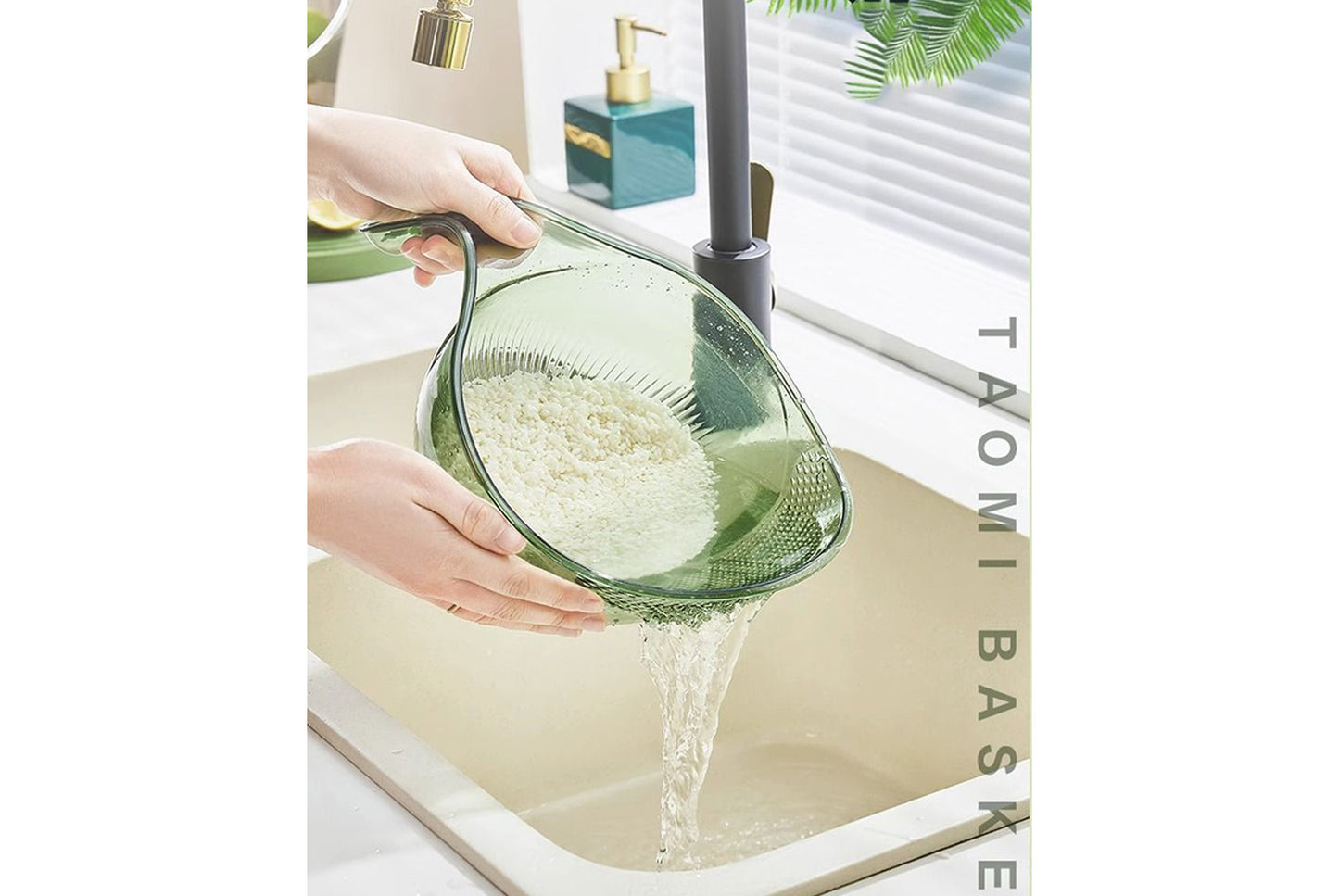 Household rice drain basket
