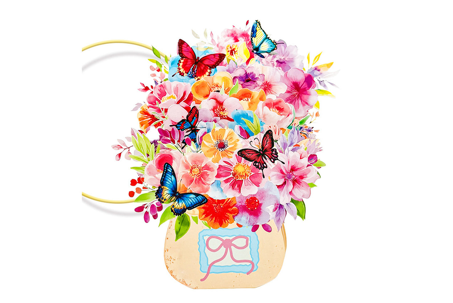 3D Pop-Up Greeting Card with Floral Design