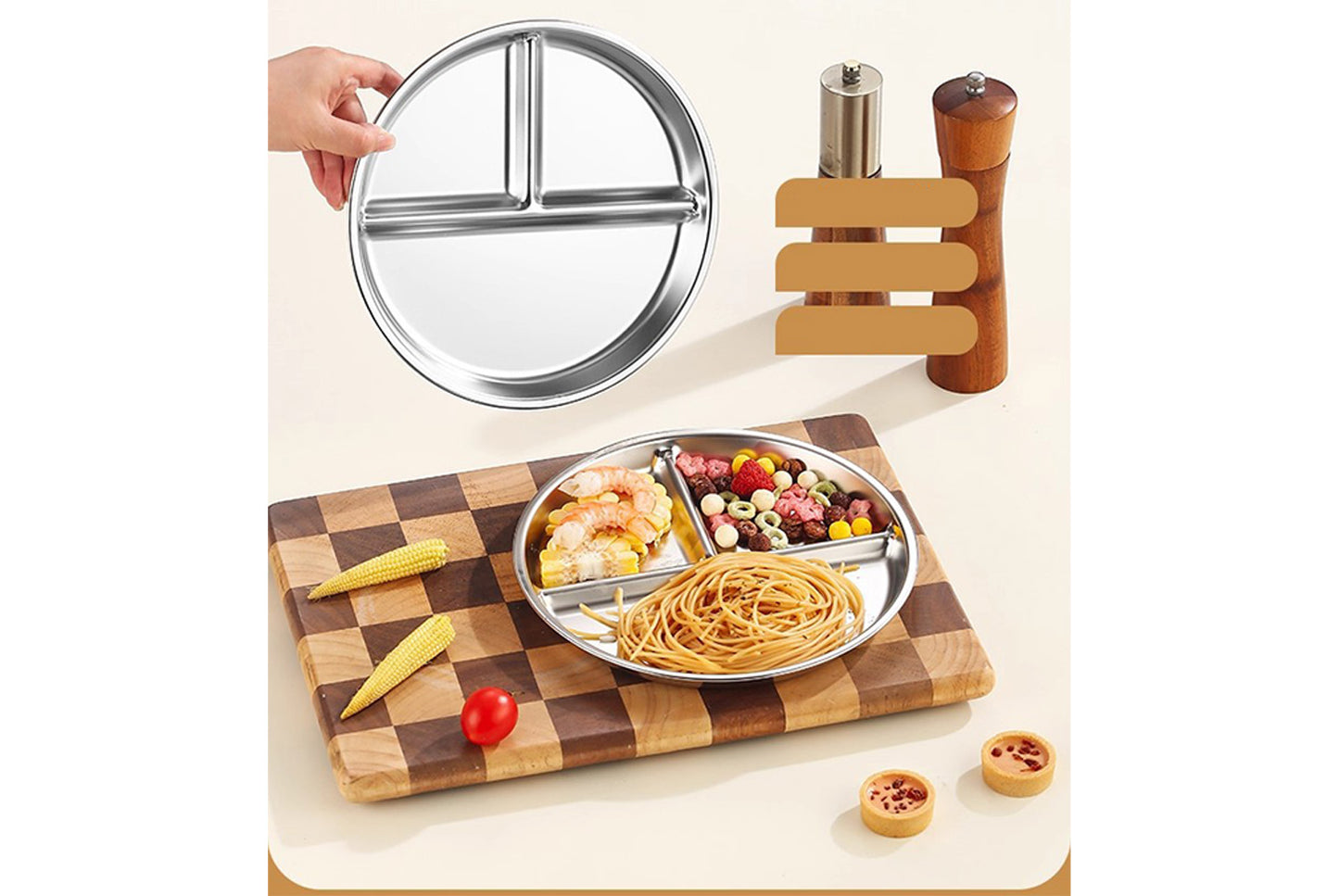 Three-Compartment Dinner Plate (3-Pack)