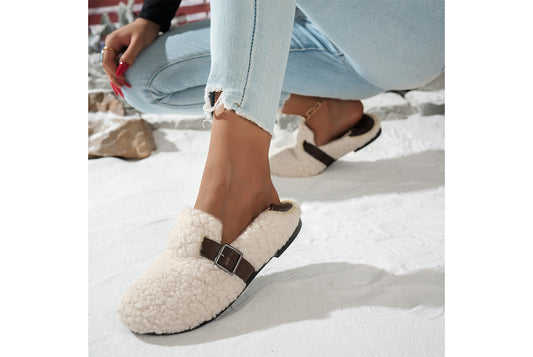 **Women's Low-Top Lambswool Warm Cotton Shoes**