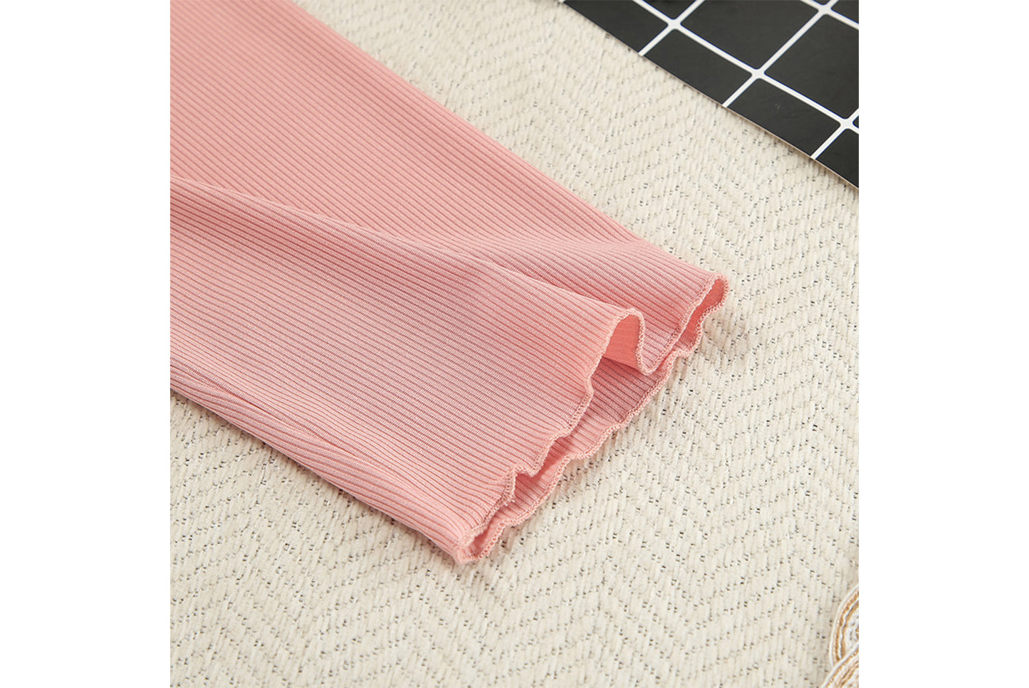 Girl-Style Knitted Midriff-Baring Pajama Set