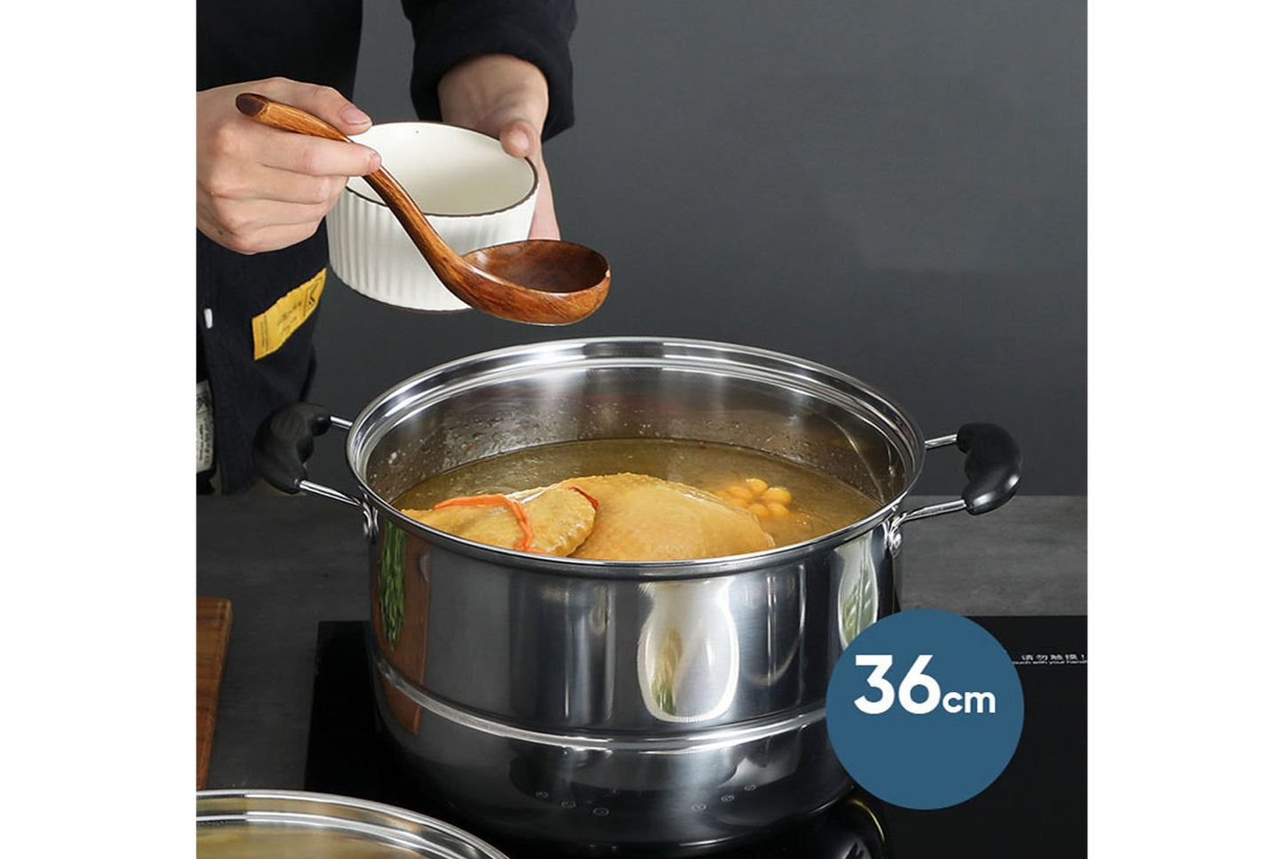 **Multi-Layer Stainless Steel Steamer (Double/Triple Layer Available)**